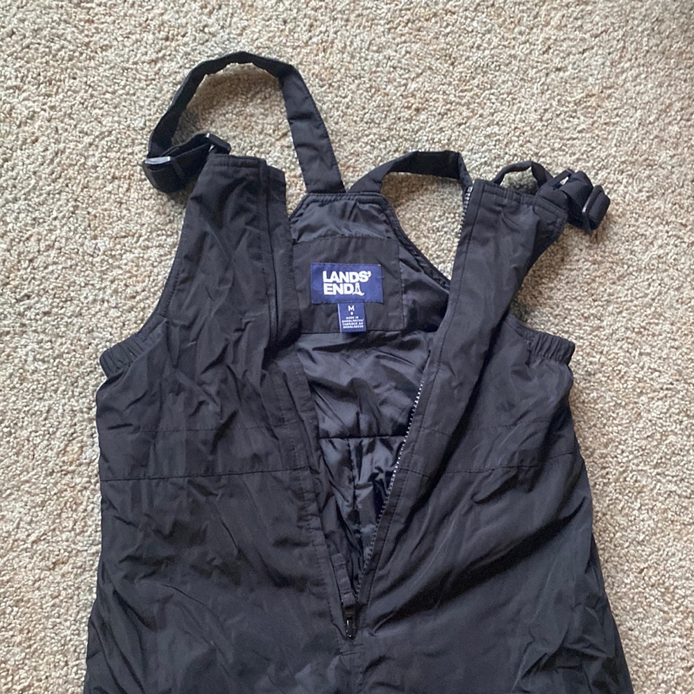 Lands end bib snow pants medium 8 Vguc black
